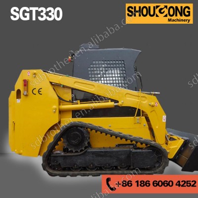 New Style good machine EPA skid steer loader SGT330 with good engine SKD form packing mini skid steer loader for sale